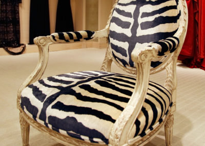 Zebra stripe design of a chair