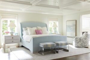 Pastle blue king bed room